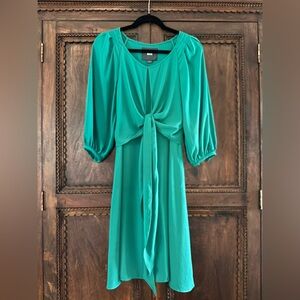 Maeve Emerald Green with Bishop Sleeves for Wedding Guest